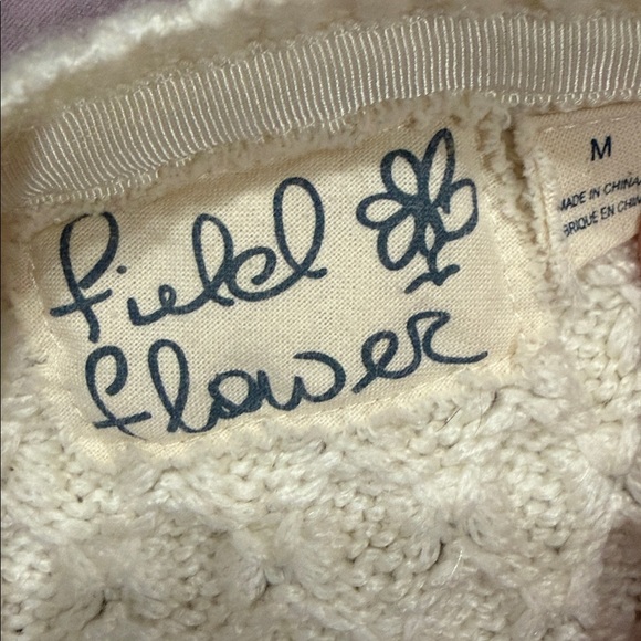 Anthropologie * Field Flower Cream Sweater * Wool & Mohair * Size Medium - Picture 11 of 12